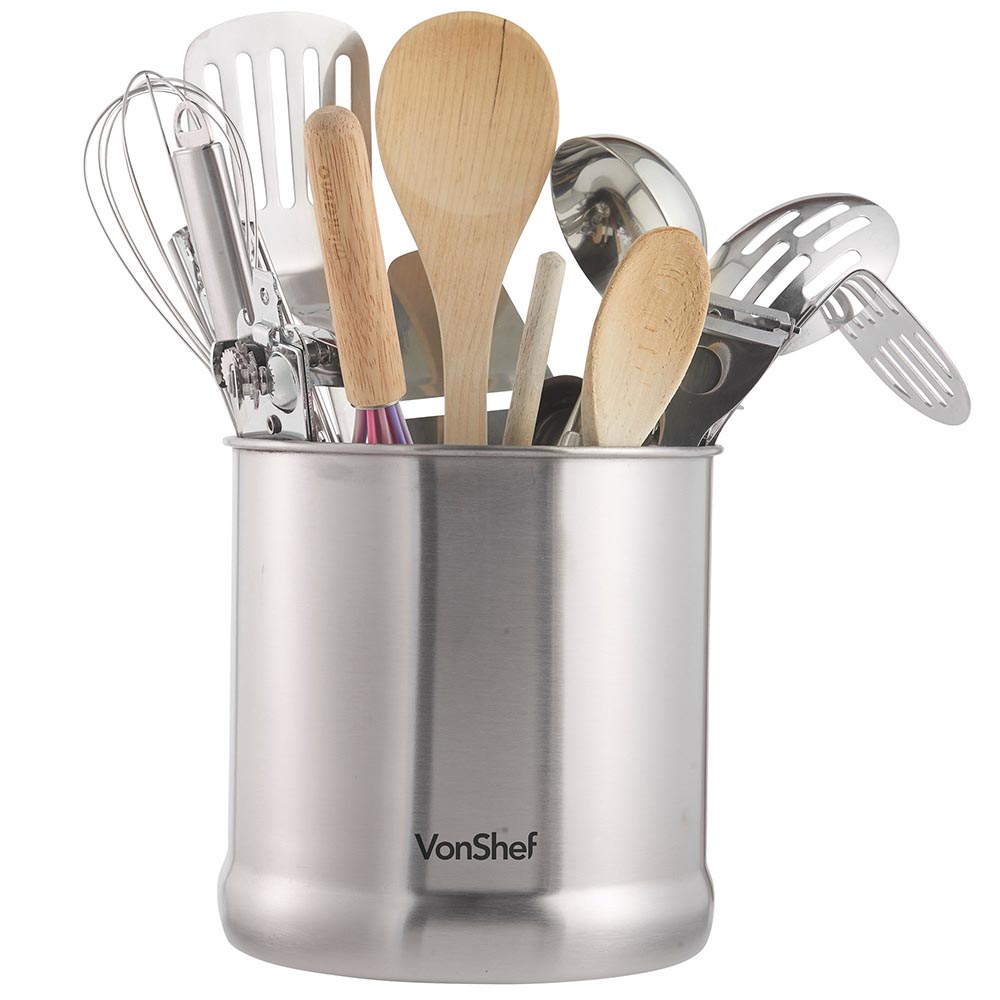 Silver Kitchen Utensil Holder