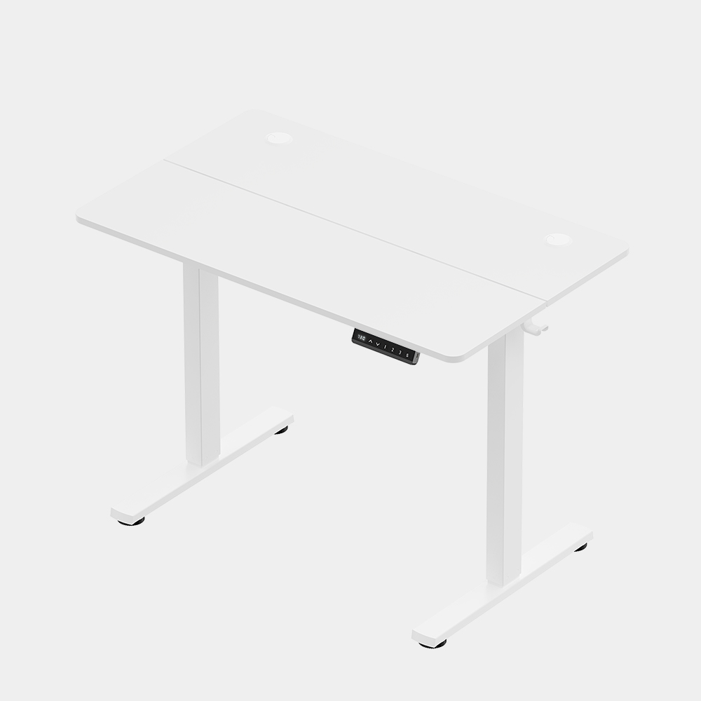 White Standing Desk 100x60cm with USB-C Charging Port