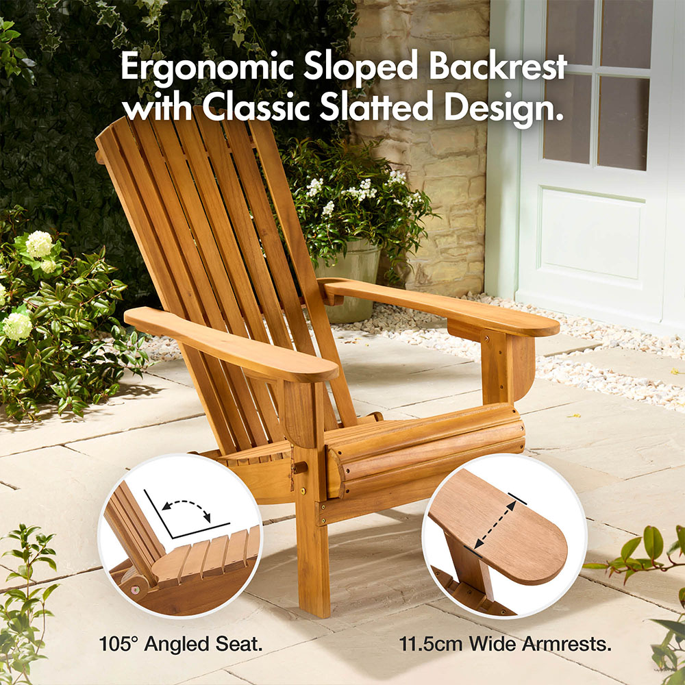 Hudson Folding Adirondack Chair and Side Table