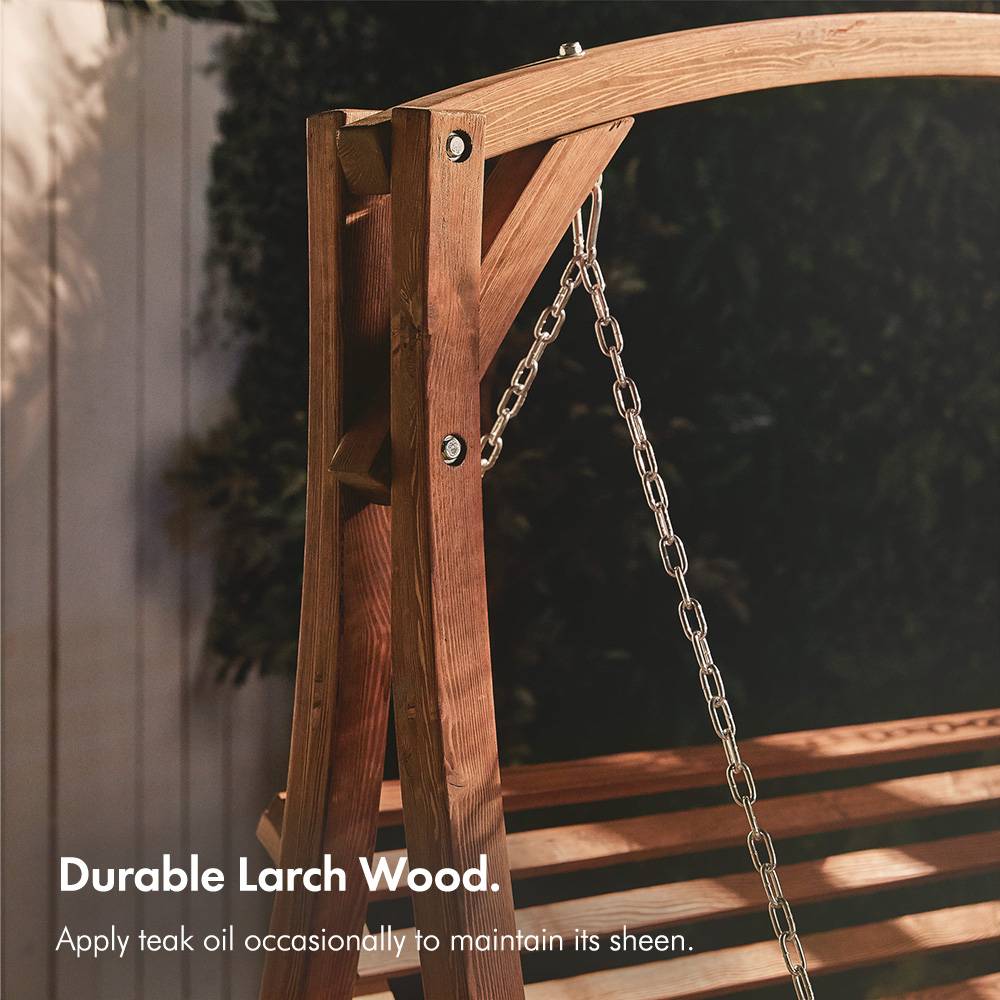 Wooden 2 Seater Swing Seat